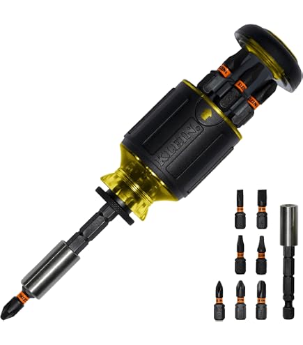 Klein Tools 32562 Multi-Bit Screwdriver / Nut Driver, 6-in-1